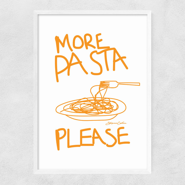 More Pasta Please Narrow White Frame More Pasta Please Narrow White Frame