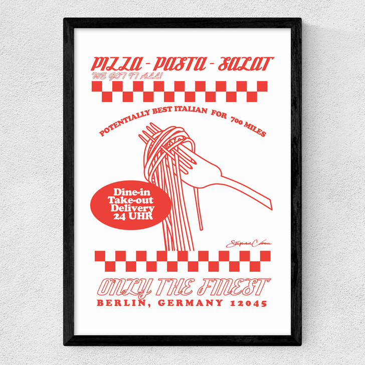Pizza Pasta Salat Medium Black Frame Pizza Pasta Salat Medium Black Frame