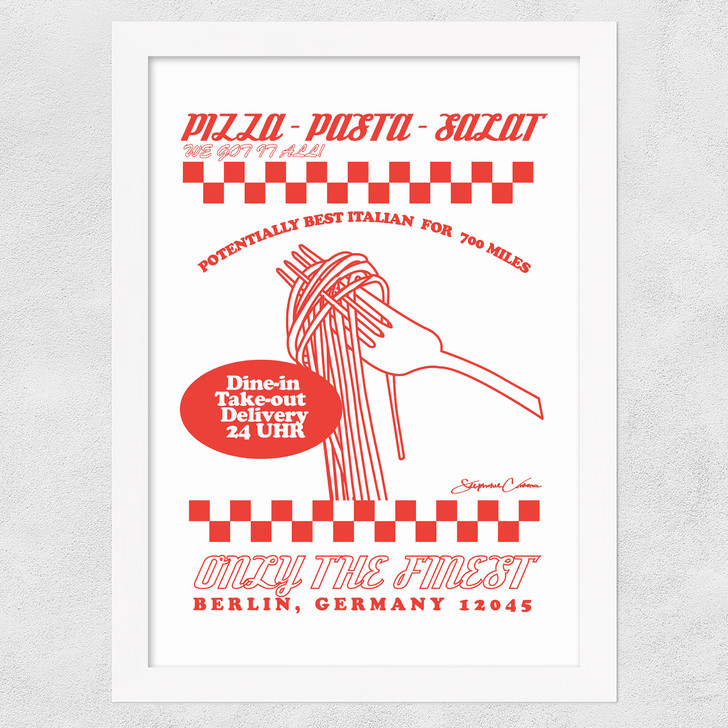 Pizza Pasta Salat Wide White Frame Pizza Pasta Salat Wide White Frame