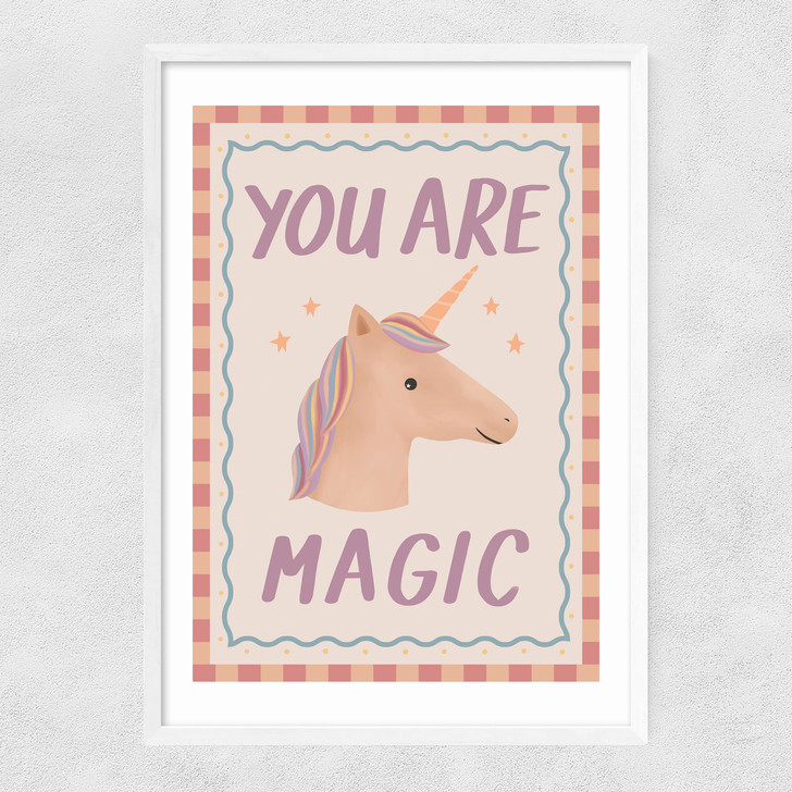 You Are Magic Narrow White Frame