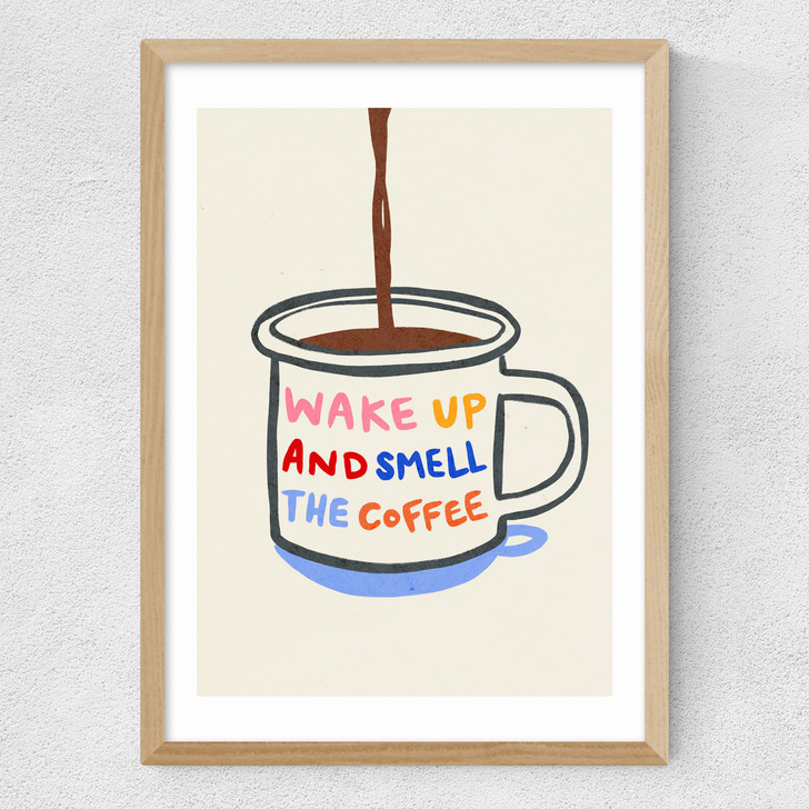 Smell Coffee Medium Oak Frame Smell Coffee Medium Oak Frame