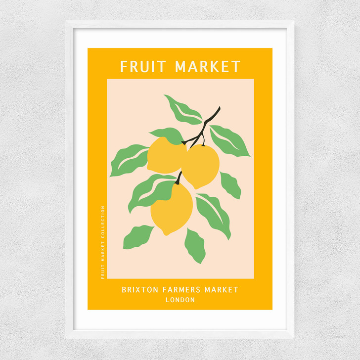 Brixton Farmers Market Narrow White Frame
