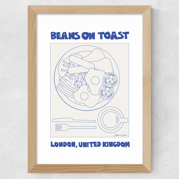Beans On Toast Wide Oak Frame