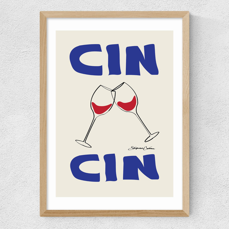 Cin Cin by Stephanie Cardona Medium Oak Frame Cin Cin by Stephanie Cardona Medium Oak Frame