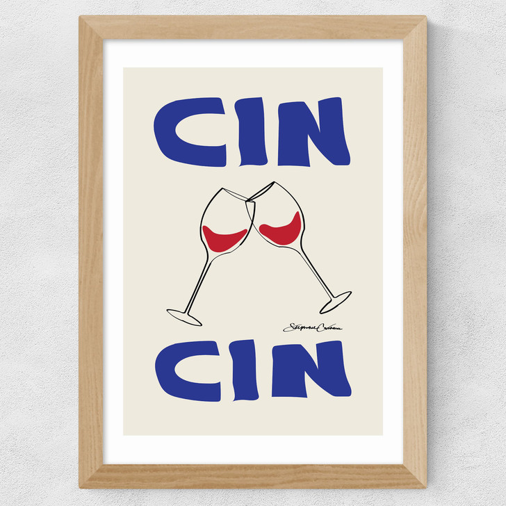 Cin Cin by Stephanie Cardona Wide Oak Frame Cin Cin by Stephanie Cardona Wide Oak Frame