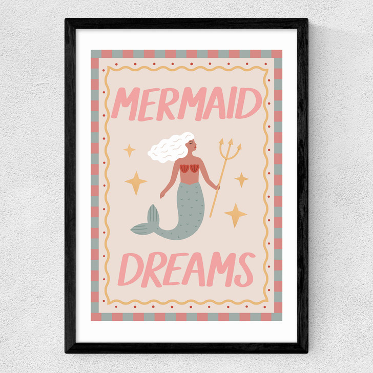 Mermaid Dreams Medium Black Frame Mermaid Dreams Medium Black Frame