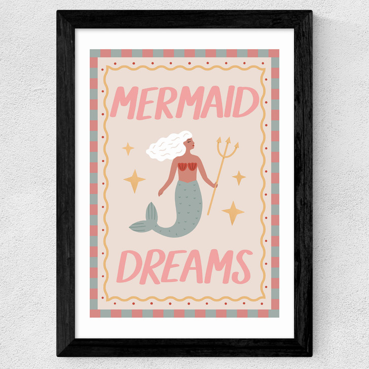 Mermaid Dreams Wide Black Frame Mermaid Dreams Wide Black Frame