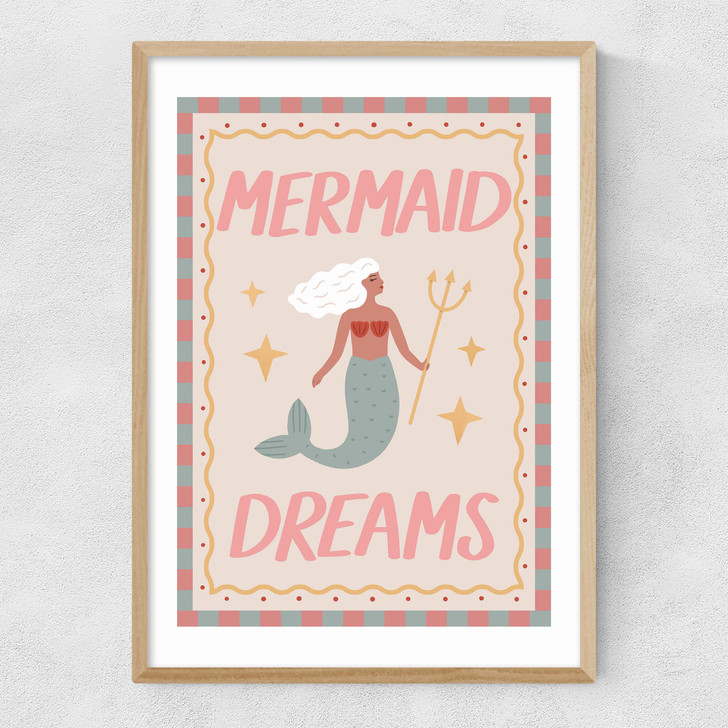 Mermaid Dreams Narrow Oak Frame Mermaid Dreams Narrow Oak Frame