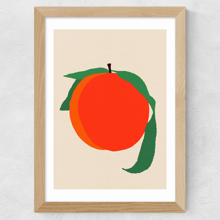 Peach by Rosi Feist Wide Oak Frame
