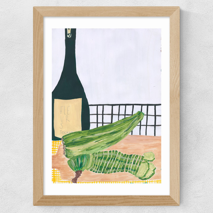 Zucchini by Lucy Muss Wide Oak Frame Zucchini by Lucy Muss Wide Oak Frame