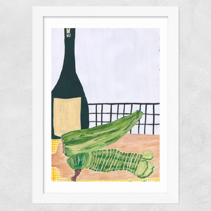 Zucchini by Lucy Muss Wide White Frame Zucchini by Lucy Muss Wide White Frame