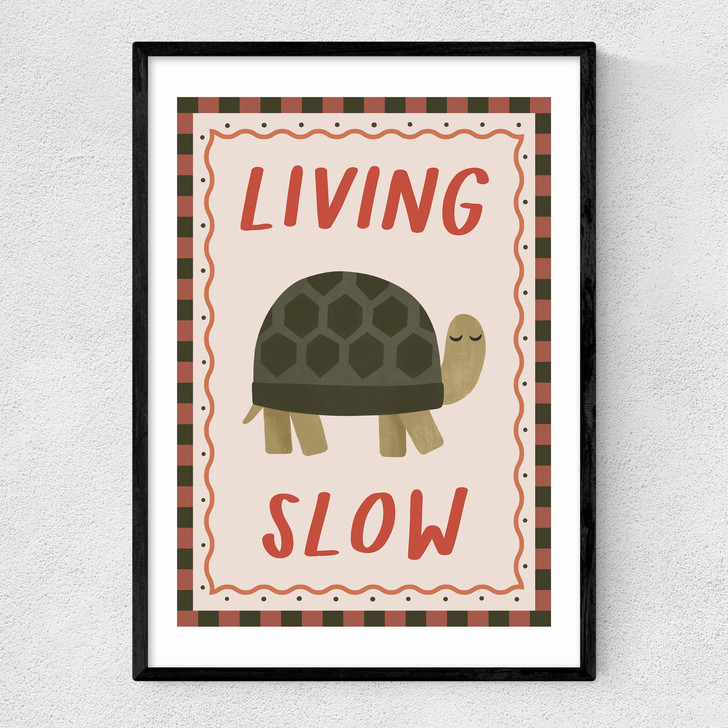 Living Slow Narrow Black Frame