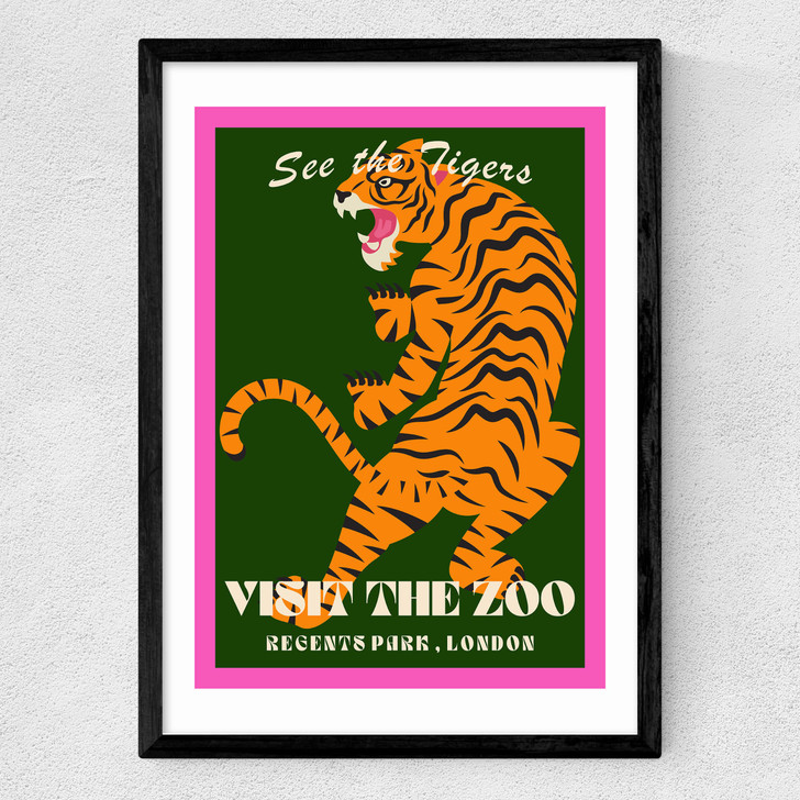Zoo Tiger Medium Black Frame Zoo Tiger Medium Black Frame