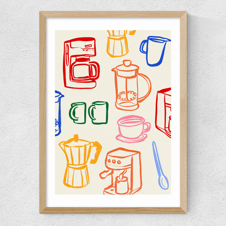 Coffee Makers Medium Oak Frame Coffee Makers Medium Oak Frame