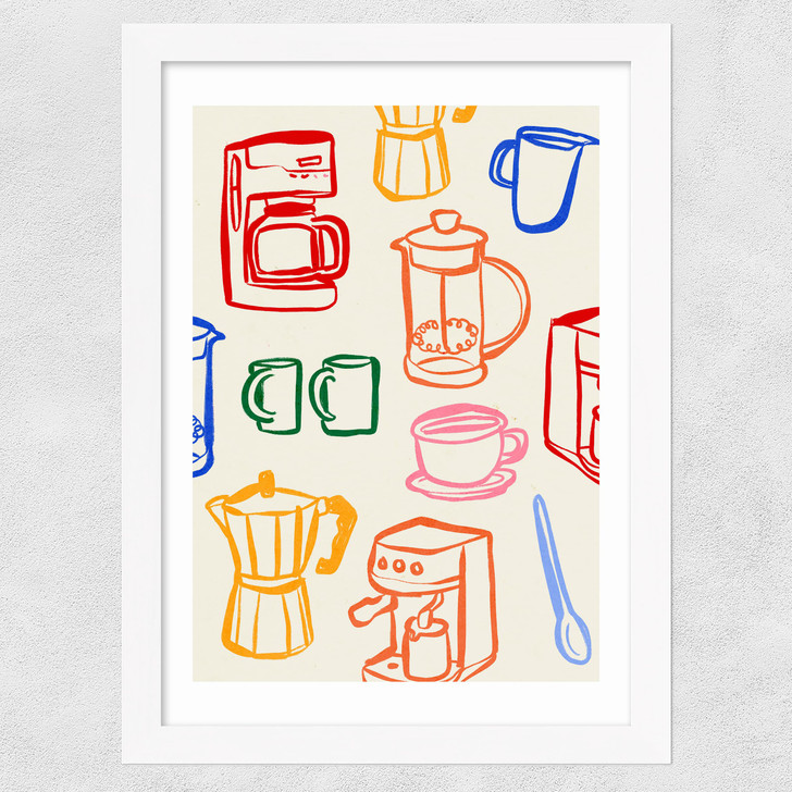 Coffee Makers Wide White Frame Coffee Makers Wide White Frame