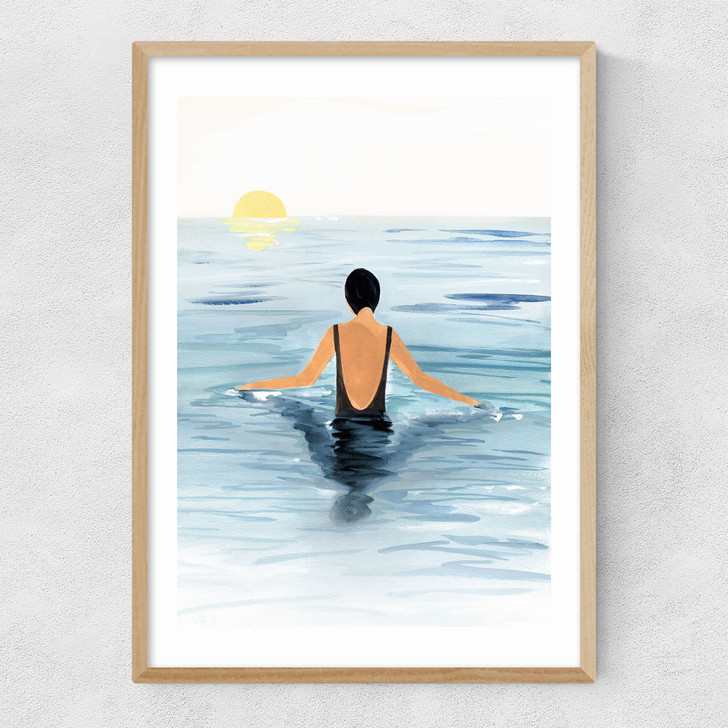 Swimmer Narrow Oak Frame