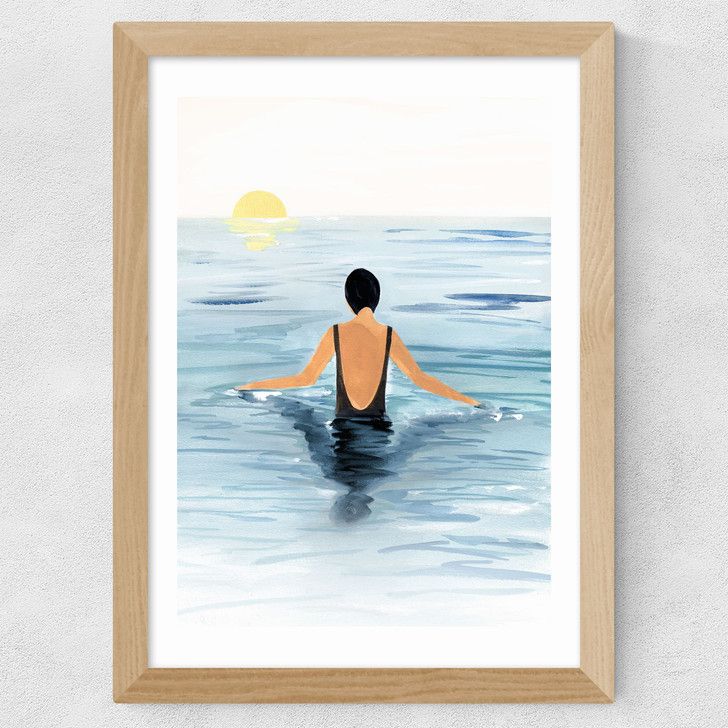 Swimmer Wide Oak Frame