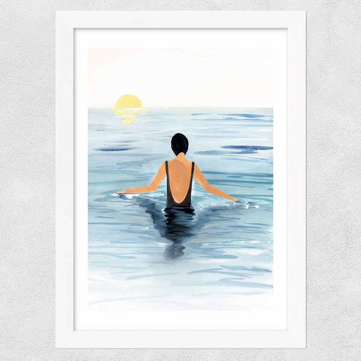 Swimmer Wide White Frame