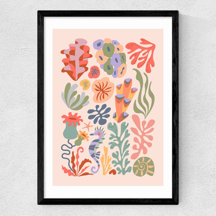Coral by Rachel Lee Medium Black Frame