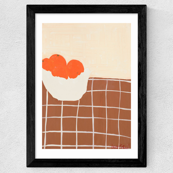 Oranges by Lucy Muss Wide Black Frame
