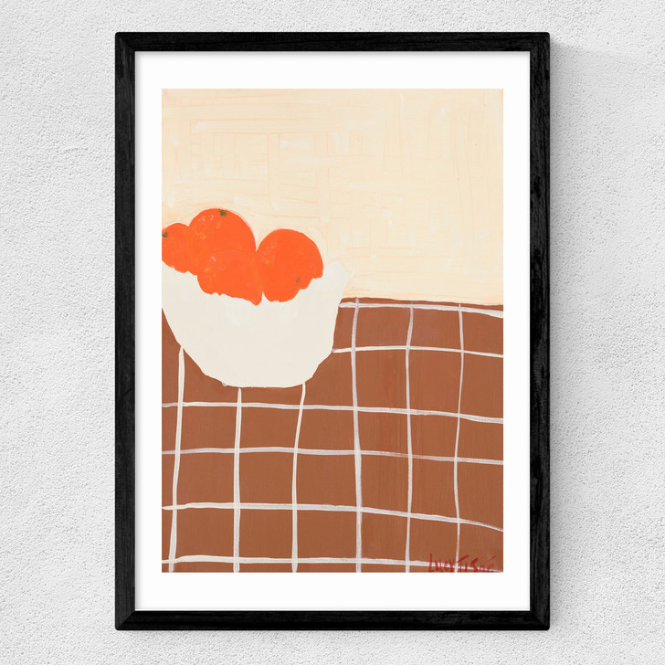 Oranges by Lucy Muss Medium Black Frame
