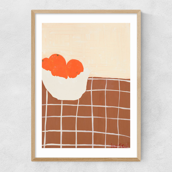 Oranges by Lucy Muss Narrow Oak Frame