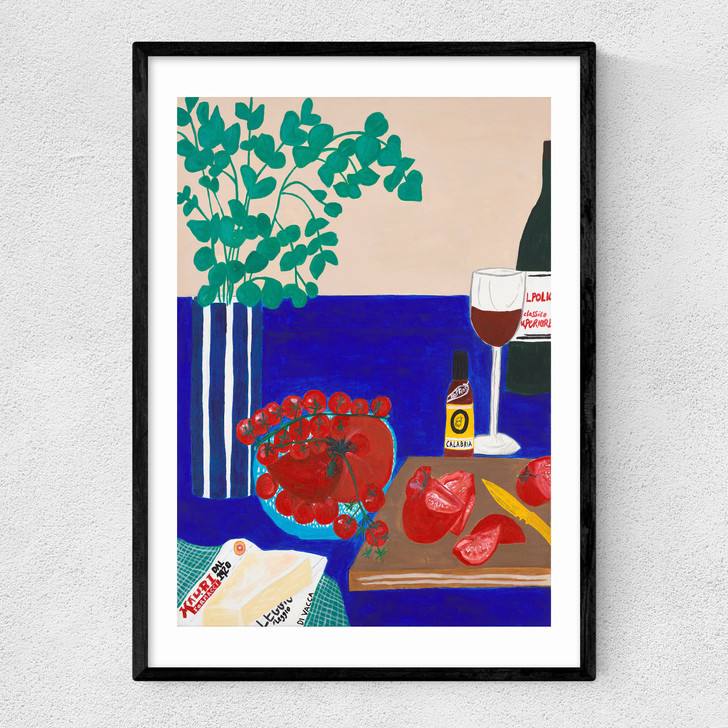 Red Wine Days Narrow Black Frame