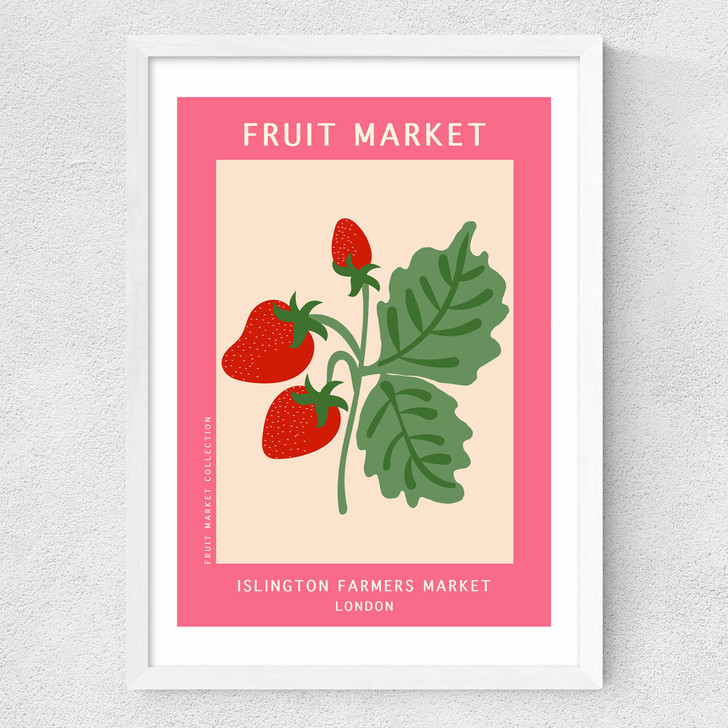 Islington Farmers Market Medium White Frame