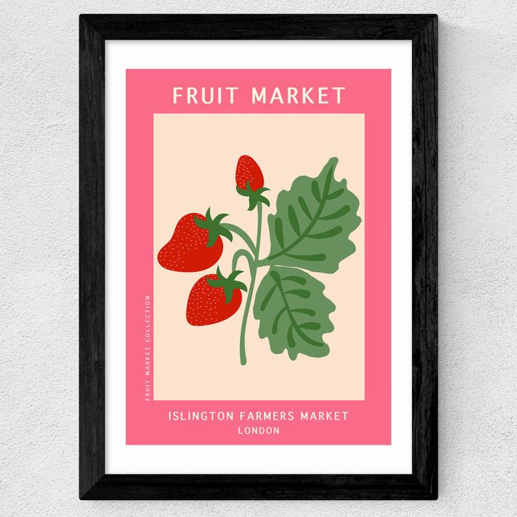 Islington Farmers Market Wide Black Frame