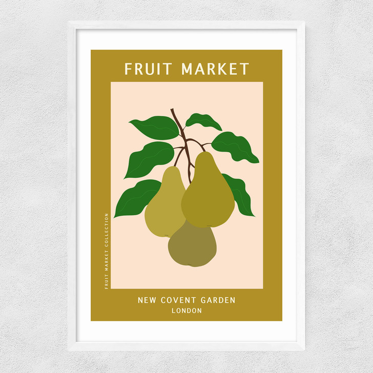 New Covent Garden Farmers Market Narrow White Frame