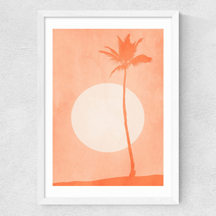 St.Tropez Sunset Medium White Frame