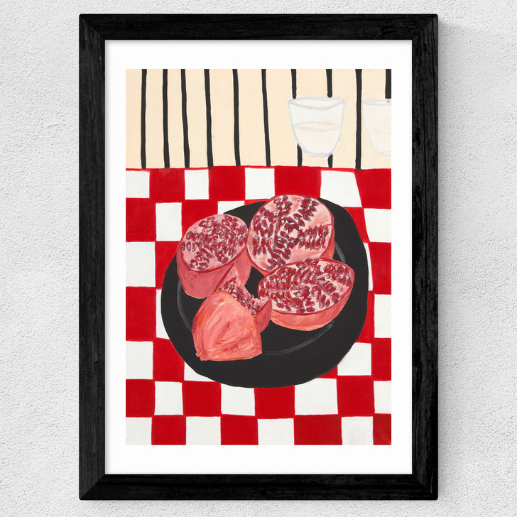 Pomegranate by Lucy Muss Wide Black Frame