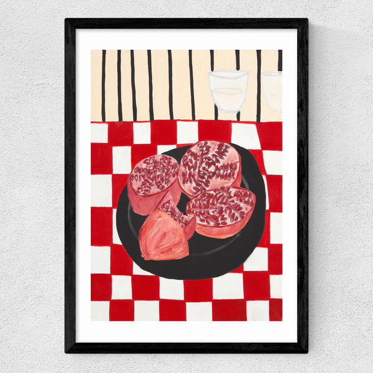 Pomegranate by Lucy Muss Medium Black Frame