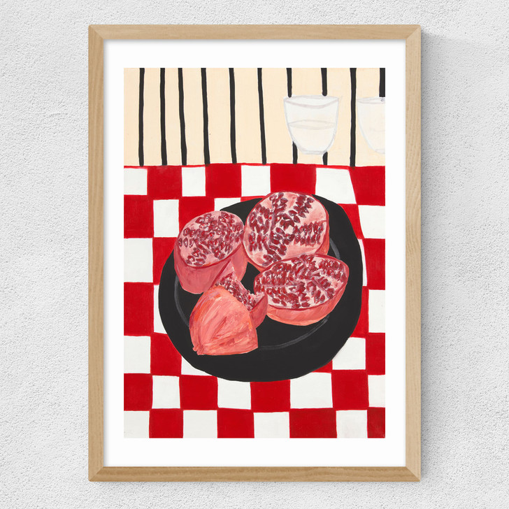 Pomegranate by Lucy Muss Medium Oak Frame