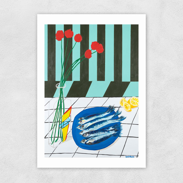Striped Sardines Unframed Print