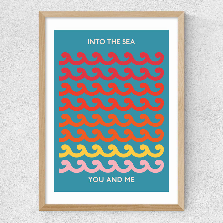 Into The Sea You And Me Medium Oak Frame Into The Sea You And Me Medium Oak Frame