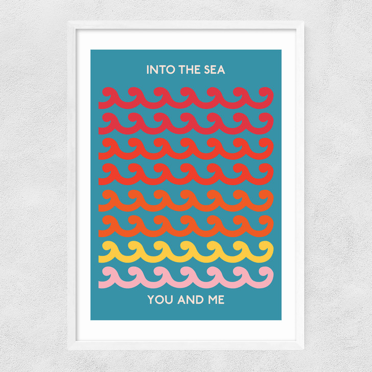 Into The Sea You And Me Narrow White Frame Into The Sea You And Me Narrow White Frame