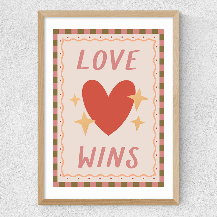 Love Wins Medium Oak Frame Love Wins Medium Oak Frame