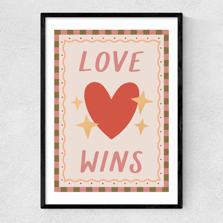 Love Wins Narrow Black Frame