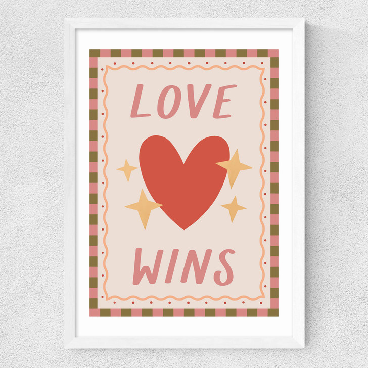 Love Wins Medium White Frame