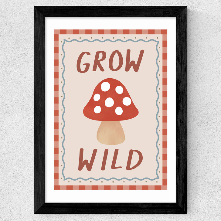 Grow Wild Wide Black Frame