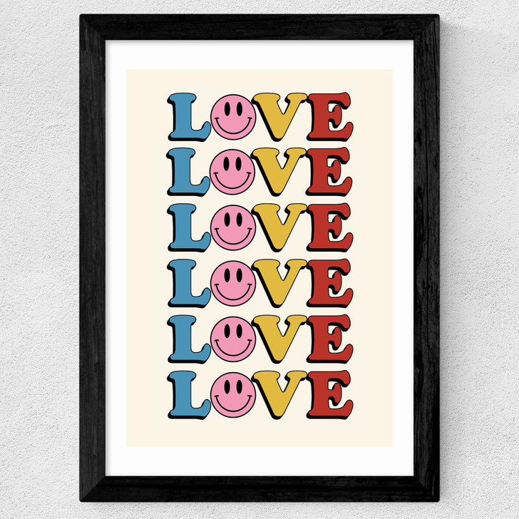 Love II Wide Black Frame
