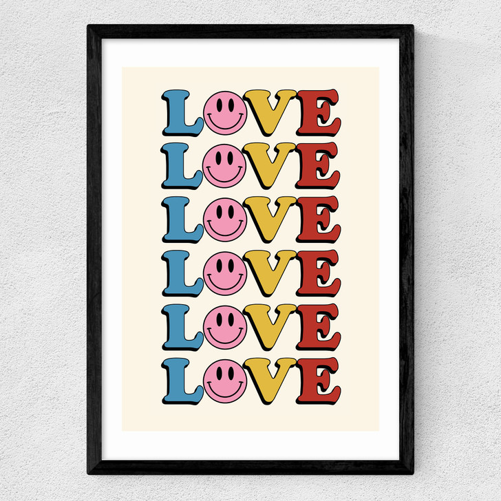Love II Medium Black Frame