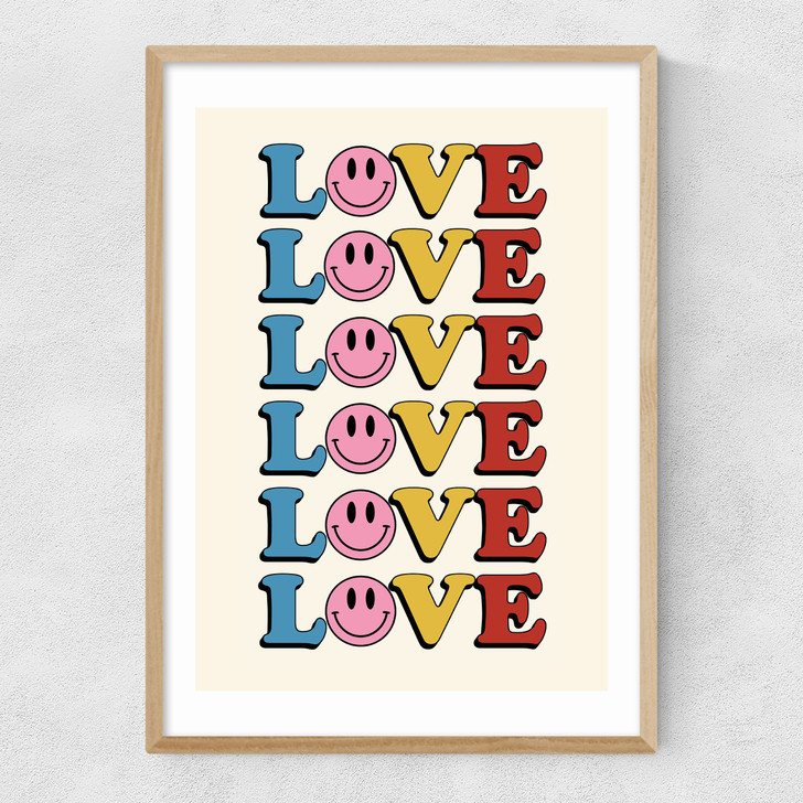 Love II Narrow Oak Frame