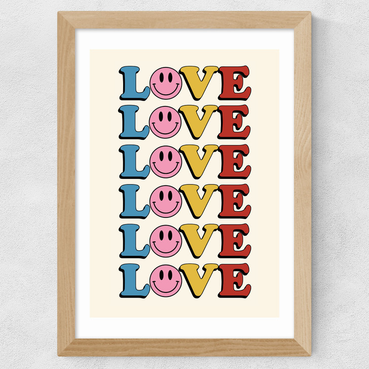 Love II Wide Oak Frame