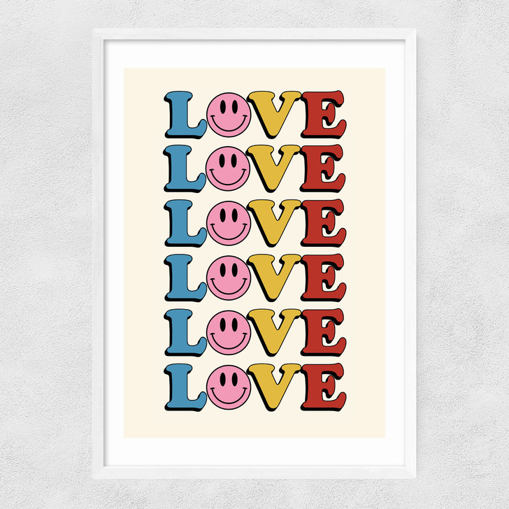 Love II Narrow White Frame