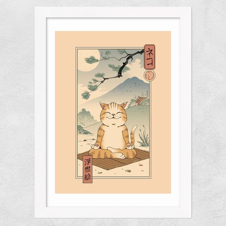 Zen Neko Wide White Frame