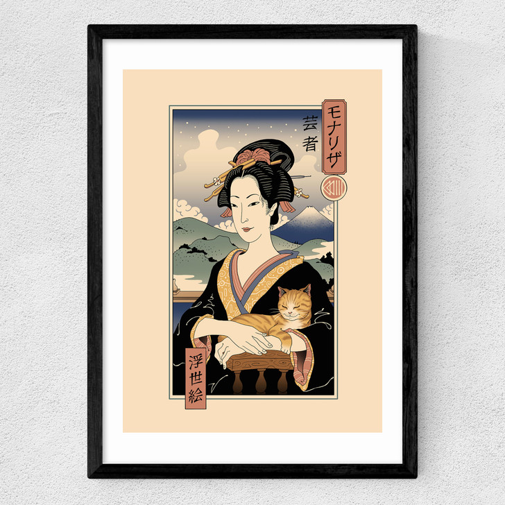 Ukiyo-e Lisa Medium Black Frame