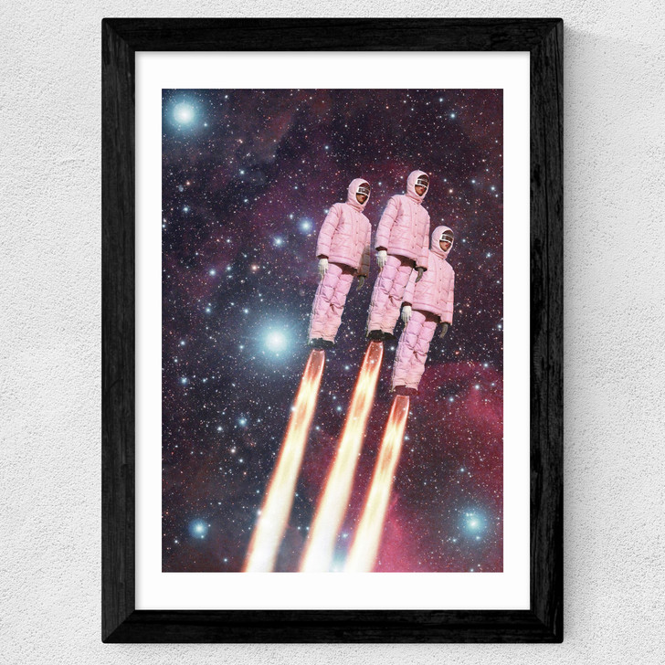 Pink Rockets Wide Black Frame