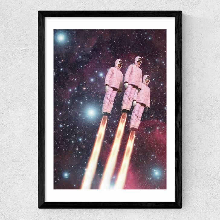 Pink Rockets Medium Black Frame